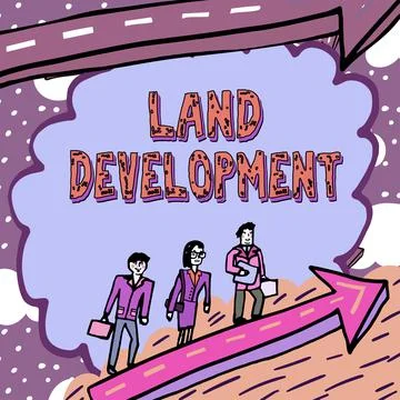Text sign showing Land Development. Word for learn to develop sound methods of 스톡 일러스트