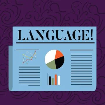 Text sign showing Language. Conceptual photo Method of huanalysis communication Illustrazione stock