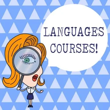 Text sign showing Languages Courses. Conceptual photo set of classes or a plan Stock Illustration