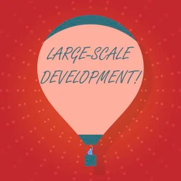 Text sign showing Large Scale Development. Conceptual photo Develop on an 스톡 일러스트