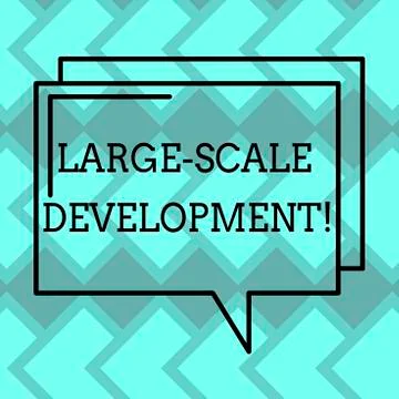 Text sign showing Large Scale Development. Conceptual photo Develop on an イラスト素材