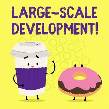Text sign showing Large Scale Development. Conceptual photo Develop on an 스톡 일러스트