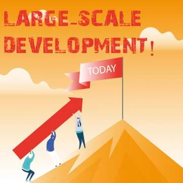 Text sign showing Large Scale Development. Conceptual photo Develop on an イラスト素材
