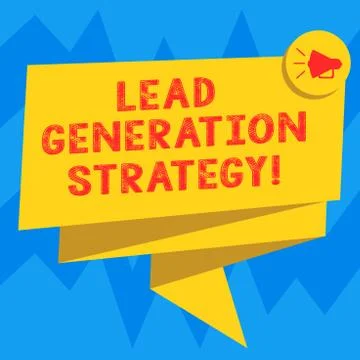 Text sign showing Lead Generation Strategy. Conceptual photo Approach in Stock Illustration