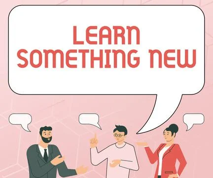 Text sign showing Learn Something New. Concept meaning Getting knowledge in Illustrazione stock
