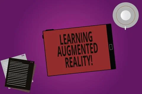 Text sign showing Learning Augmented Reality. Conceptual photo Environment Stock Illustration