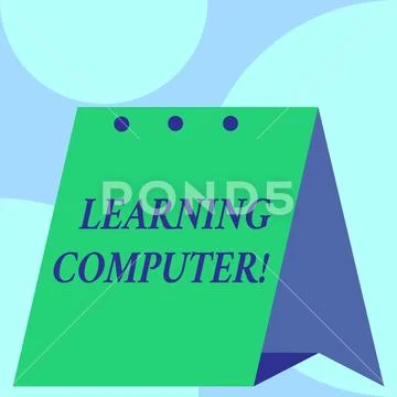 Text sign showing Learning Computer. Conceptual photo learn more about each of Stock Illustration