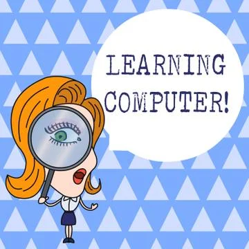 Text sign showing Learning Computer. Conceptual photo learn more about each of Stockillustratie