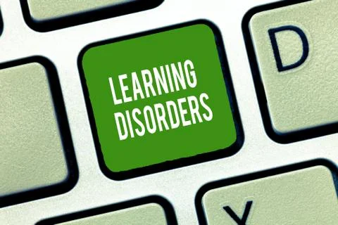 Text sign showing Learning Disorders. Conceptual photo inadequate development of Stock Photos