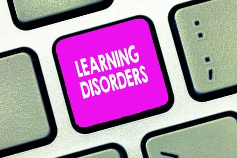 Text sign showing Learning Disorders. Conceptual photo inadequate development of Stock Photos
