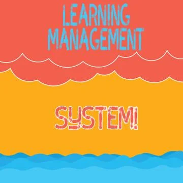 Text sign showing Learning Management System. Conceptual photo software Illustrazione stock