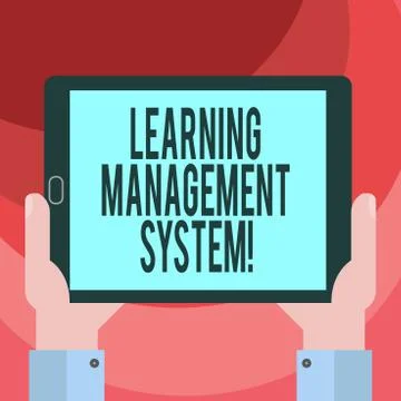 Text sign showing Learning Management System. Conceptual photo software Illustrazione stock