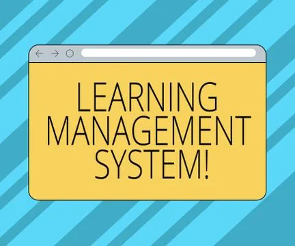 Text sign showing Learning Management System. Conceptual photo software 스톡 일러스트