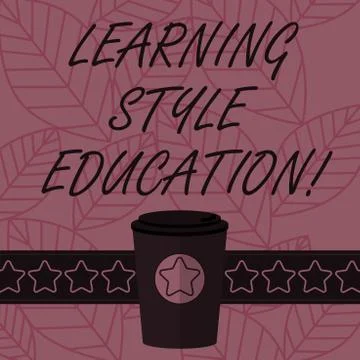 Text sign showing Learning Style Education. Conceptual photo Method or technique Stock Illustration