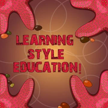 Text sign showing Learning Style Education. Conceptual photo Method or technique Stock Illustration
