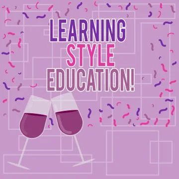 Text sign showing Learning Style Education. Conceptual photo Method or technique Stock Illustration