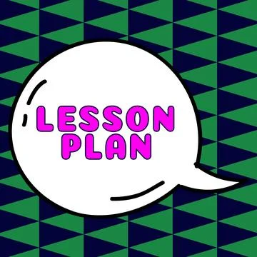 Text sign showing Lesson Plan. Business approach a teacher's detailed イラスト素材