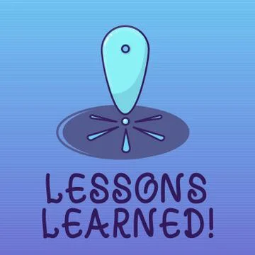 Text sign showing Lessons Learned. Conceptual photo information reflects Ilustración de archivo