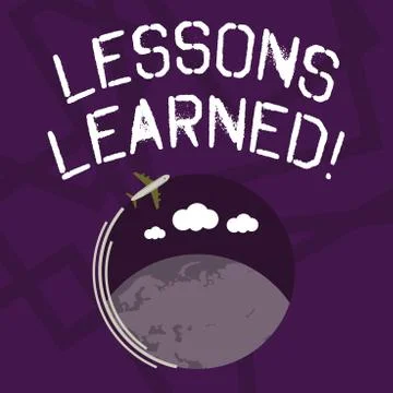 Text sign showing Lessons Learned. Conceptual photo learning gained from process イラスト素材