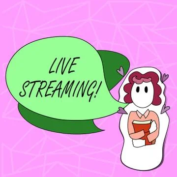 Text sign showing Live Streaming. Conceptual photo Media realtime transmission Stock Illustration