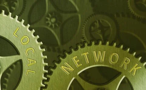Text sign showing Local Network. Conceptual photo Intranet LAN Radio Waves DSL Stock Illustration