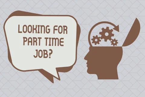 Text sign showing Looking For Part Time Job question. Conceptual photo to Earn Stockillustratie