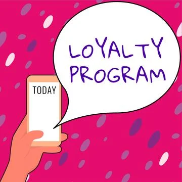 Text sign showing Loyalty Program. Business concept marketing effort that Illustrazione stock