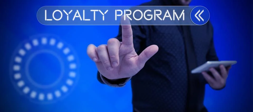 Text sign showing Loyalty Program. Concept meaning marketing effort that provide Stock Photos