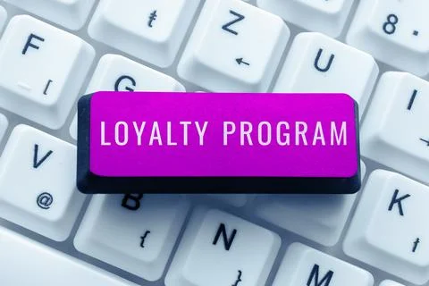 Text sign showing Loyalty Program. Business concept marketing effort that Stock Photos