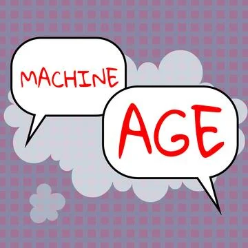 Text sign showing Machine Age. Business concept period of development of new Stock Illustration
