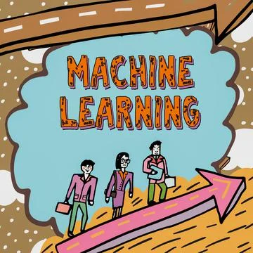 Text sign showing Machine Learning. Business overview the concept that a Stock Illustration