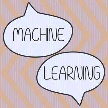 Text sign showing Machine Learning. Business approach the concept that a Stock Illustration