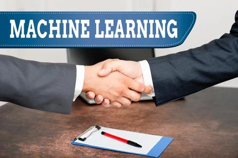 Text sign showing Machine Learning. Conceptual photo scientific study of 스톡 사진