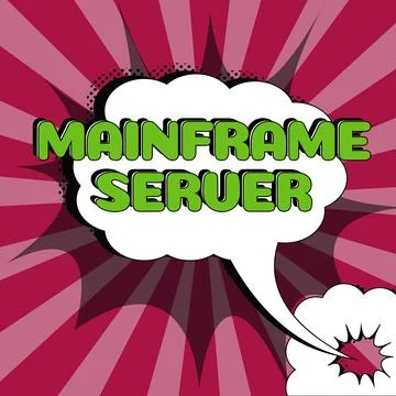 Text sign showing Mainframe Server. Internet Concept the inability to cause イラスト素材