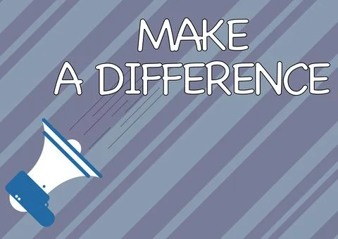 Text sign showing Make A Difference. Business showcase Mark an effect on a Illustrazione stock