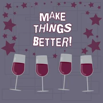 Text sign showing Make Things Better. Conceptual photo improve something or to Stock Illustration