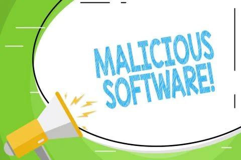 Text sign showing Malicious Software. Conceptual photo the software that brings 스톡 일러스트