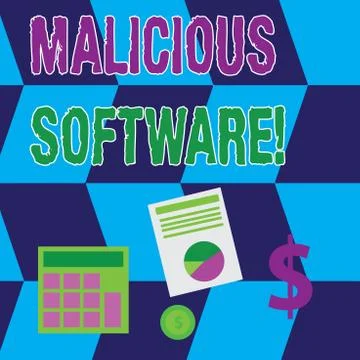 Text sign showing Malicious Software. Conceptual photo the software that brings Stock Illustration