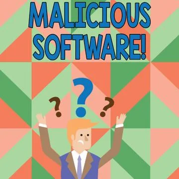 Text sign showing Malicious Software. Conceptual photo the software that brings 库存插图