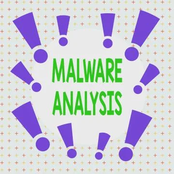 Text sign showing Malware Analysis. Conceptual photo performs deep analysis of Stock Illustration