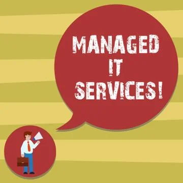 Text sign showing Managed It Services. Conceptual photo assumes responsibility Stock Illustration