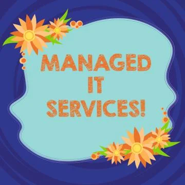 Text sign showing Managed It Services. Conceptual photo assumes responsibility Stock Illustration