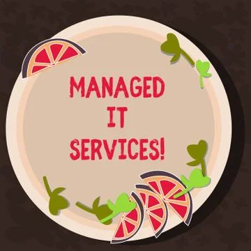 Text sign showing Managed It Services. Conceptual photo assumes responsibility Stock Illustration