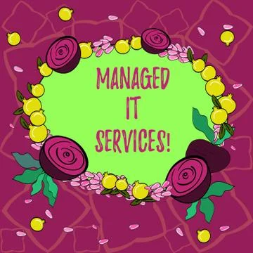 Text sign showing Managed It Services. Conceptual photo assumes responsibility Stock Illustration