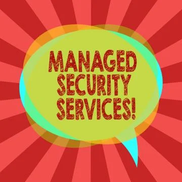 Text sign showing Managed Security Services. Conceptual photo approach in Stock Illustration