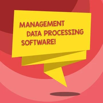 Text sign showing Management Data Processing Software. Conceptual photo System Stock Illustration