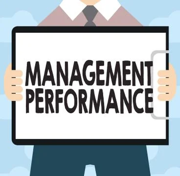Text sign showing Management Performance. Conceptual photo feedback on Manage Stock Illustration