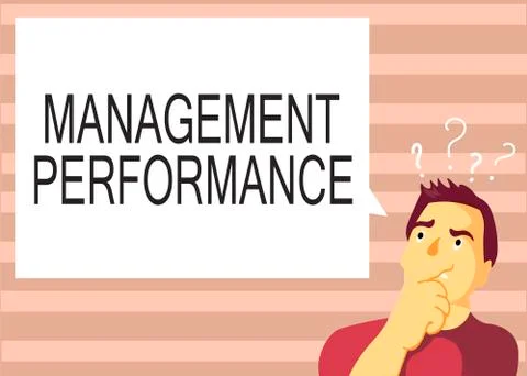 Text sign showing Management Performance. Conceptual photo feedback on Stockillustratie
