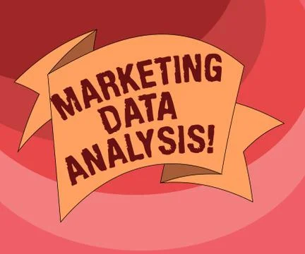 Text sign showing Marketing Data Analysis. Conceptual photo Collecting data Stock Illustration