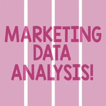 Text sign showing Marketing Data Analysis. Conceptual photo Collecting data Stock Illustration